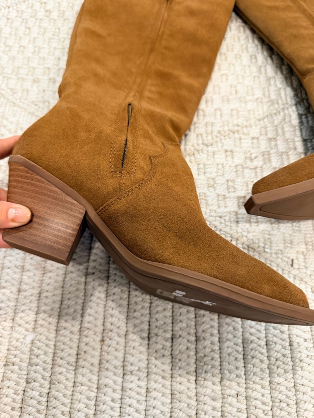 Dolce Vita Ramsay Western Wide Calf Suede Boot - Picture 6 of 9